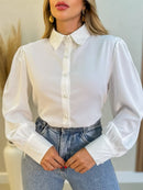 Camisa Branca Social - Manga Longa - FRETE GRÁTIS