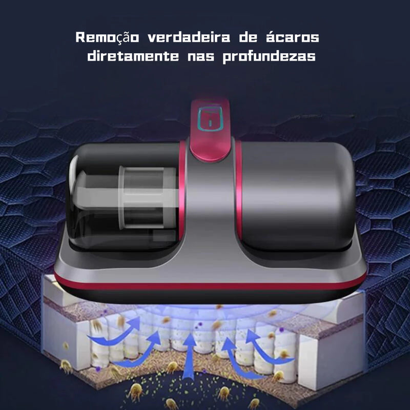 Removedor De Ácaros Portátil Elétrico Aspirador Esterilização De Estofados UV Sem Fio - FRETE GRÁTIS