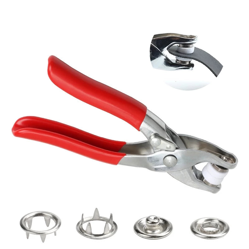 Alicate Aplicador Para Botao De Metal De Pressao -  Roupa Bebe com 150 botões - FRETE GRÁTIS