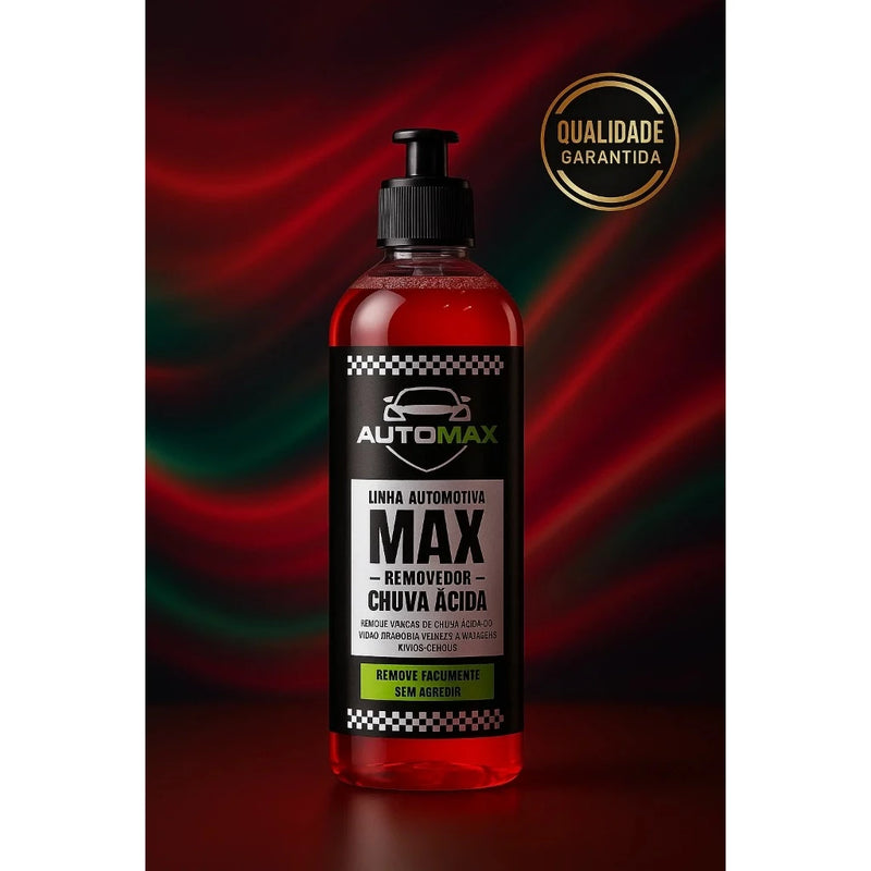 Removedor Chuva Ácida Tira Manchas Limpeza Parabrisa Automotivo Carro Automax 500ml Brilho Intenso