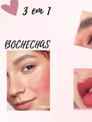 Blush em Bastão 3 em 1 – Para Bochechas, Olhos e Lábios - Cores Incríveis - FRETE GRÁTIS