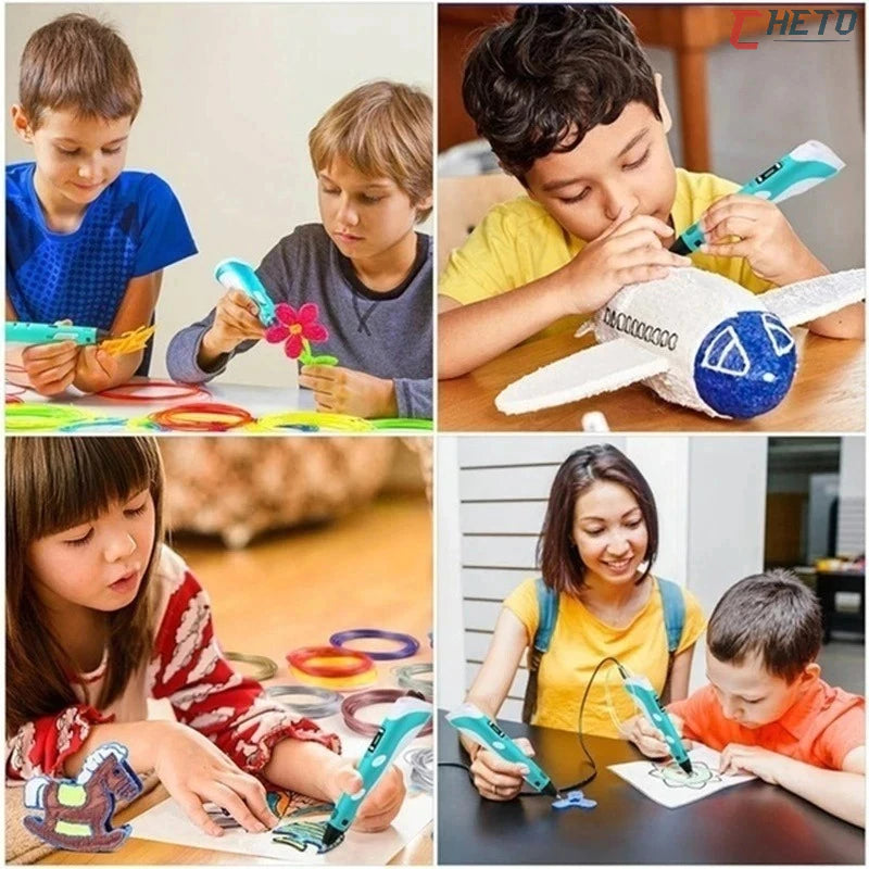 Caneta 3D Impressora Infantil e Adulto - Seguro para Crianças - FRETE GRÁTIS